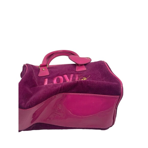 Victoria Secret Love Spell Handbag PINK Faux Suede Cosmetic Bag Zip Closure - Picture 14 of 16